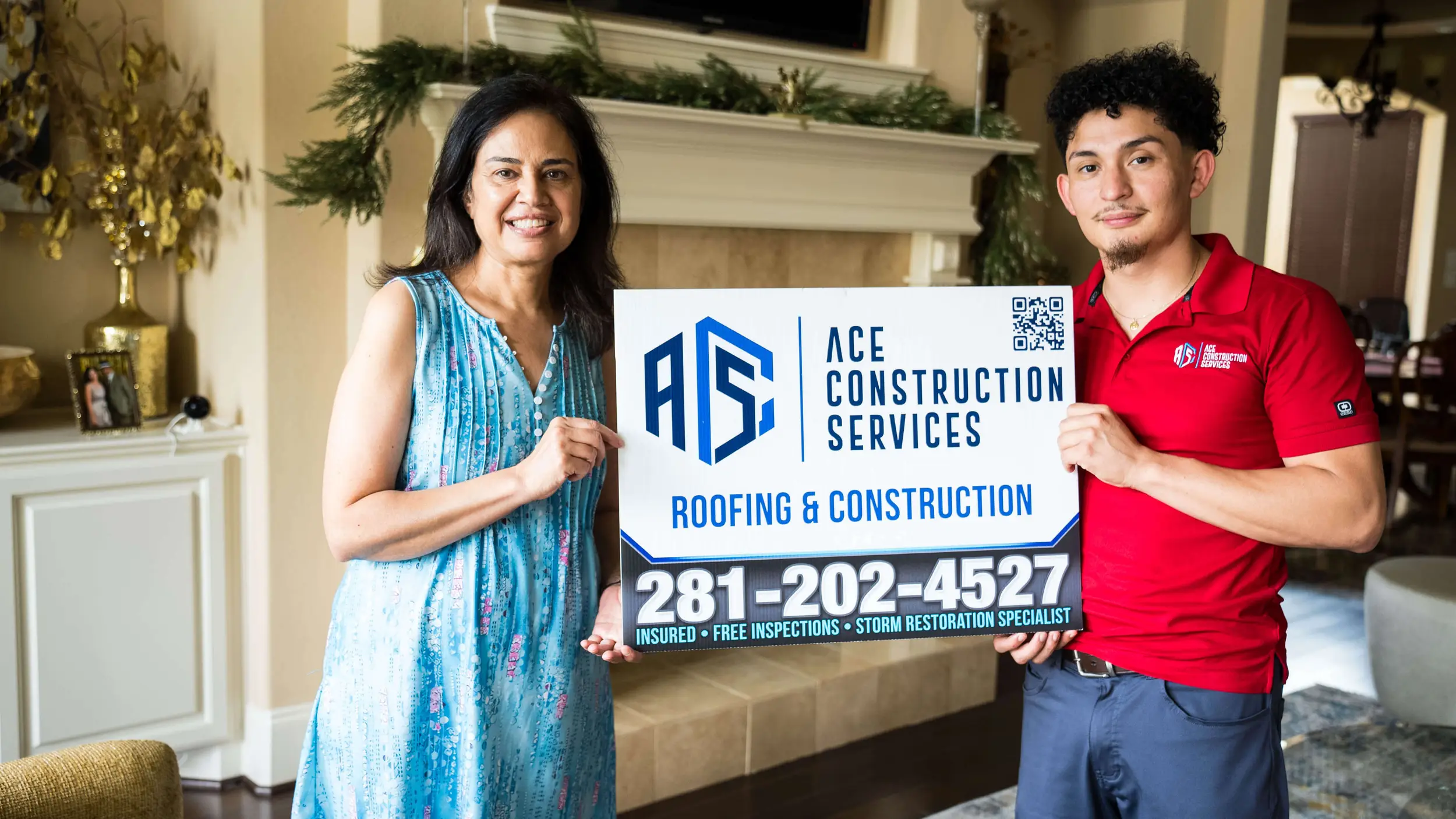 happy roofing customer